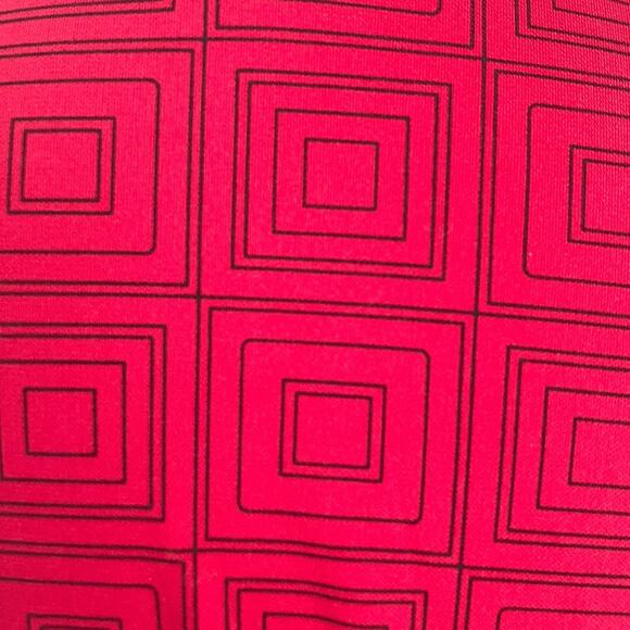 Express Red & Black Print Wrap Dress, Size 1/2 - Picture 6 of 8